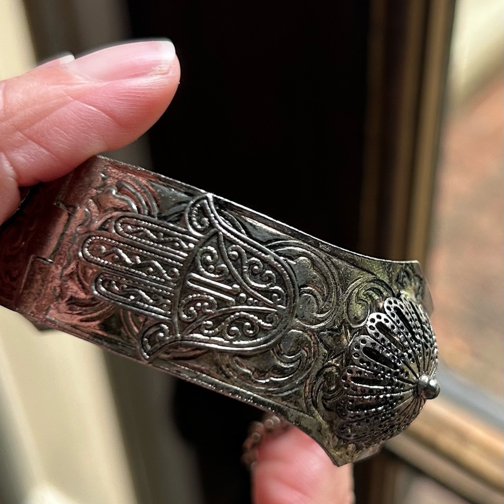 Silver Camel And Hamsa Bracelet - image 3